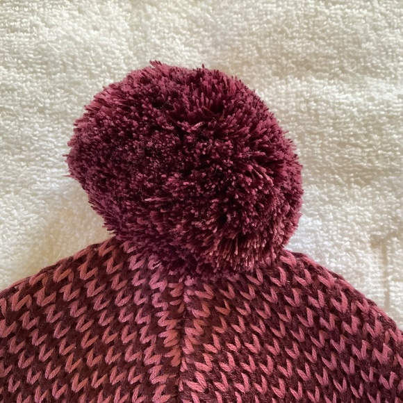 Coach Wool Blend Knit Hat Beanie Dark Pink OZ - Picture 6 of 11